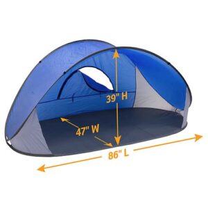 Pop Up Beach Tent Sun Shade Portable Outdoors Family Baby Shade Tentwith Carrying Bag (Shelter Measures: 86" L x 47" W x 39" H)