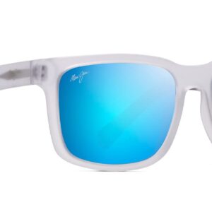 Maui Jim Men's and Women's Stone Shack Polarized Classic Sunglasses, Crystal w/Dark Grey Tips/Blue Hawaii, Medium