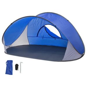 pop up beach tent sun shade portable outdoors family baby shade tentwith carrying bag (shelter measures: 86" l x 47" w x 39" h)