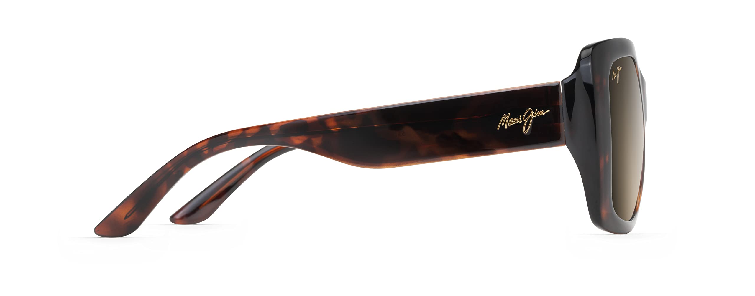 Maui Jim Women's Two Steps Polarized Fashion Sunglasses, Tortoise/HCL® Bronze, Medium