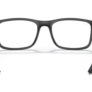 Ray-Ban RX8908 Rectangular Prescription Eyewear Frames, Matte Black/Demo Lens, 53 mm