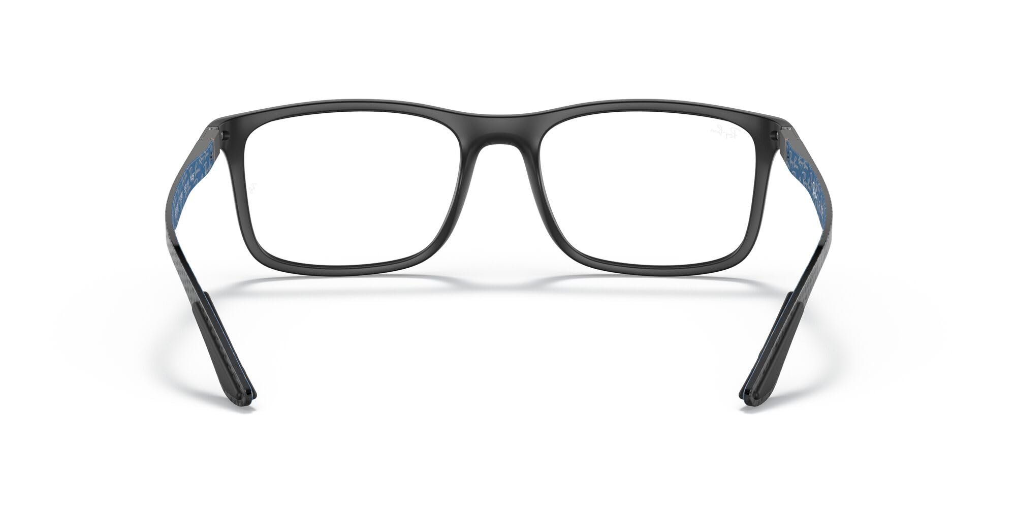 Ray-Ban RX8908 Rectangular Prescription Eyewear Frames, Matte Black/Demo Lens, 53 mm