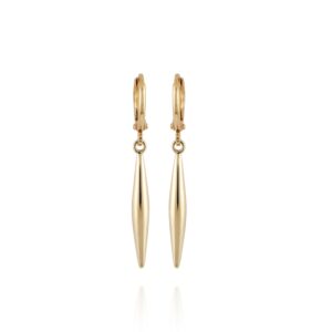 vince camuto gold-tone spear drop huggie hoop earrings