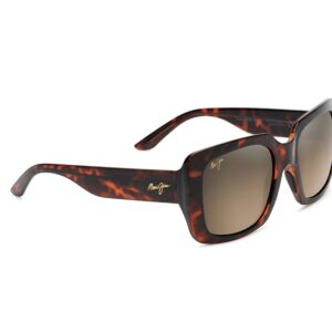 Maui Jim Women's Two Steps Polarized Fashion Sunglasses, Tortoise/HCL® Bronze, Medium