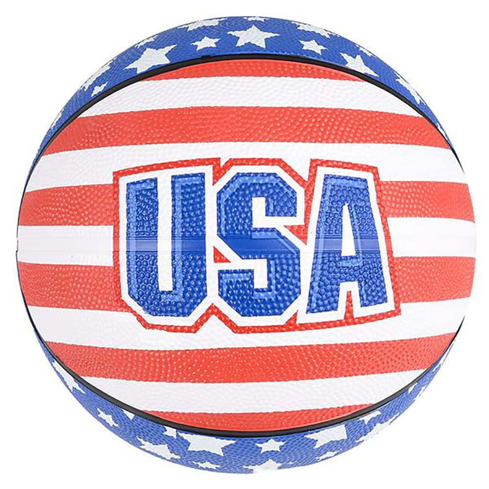 The Dreidel Company Basketball USA Design, Sports Lovers, Outdoor Fun, Birthday Parties Events & Gatherings, Party Favors, 9.5" Basketball (USA Flag Design)