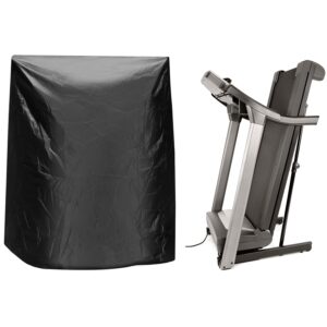 QWORK Black Treadmill Cover - Waterproof and Durable 46" L x 38" W x 66" H - Suitable for Most Folding Treadmills - Comes with Storage Bag