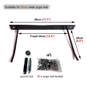 LHRUI Yoga Mat Holder Metal Yoga Mats Organizers Holders, Indoor Studios School Hanging Exercise Pads Billiard Cues Stand with Mounting Accessories, Easy to Install