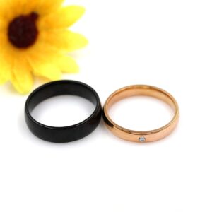 Uloveido Stainless Steel Couples Rings for Men Women His and Her Promise Wedding Band Rings for friend friend Y1783（Men, Size 9