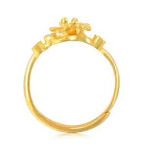 CHOW SANG SANG 999.9 24K Gold Price-by-Weight 3.63g Gold Floral Ring (Adjustable) for Women 69462R