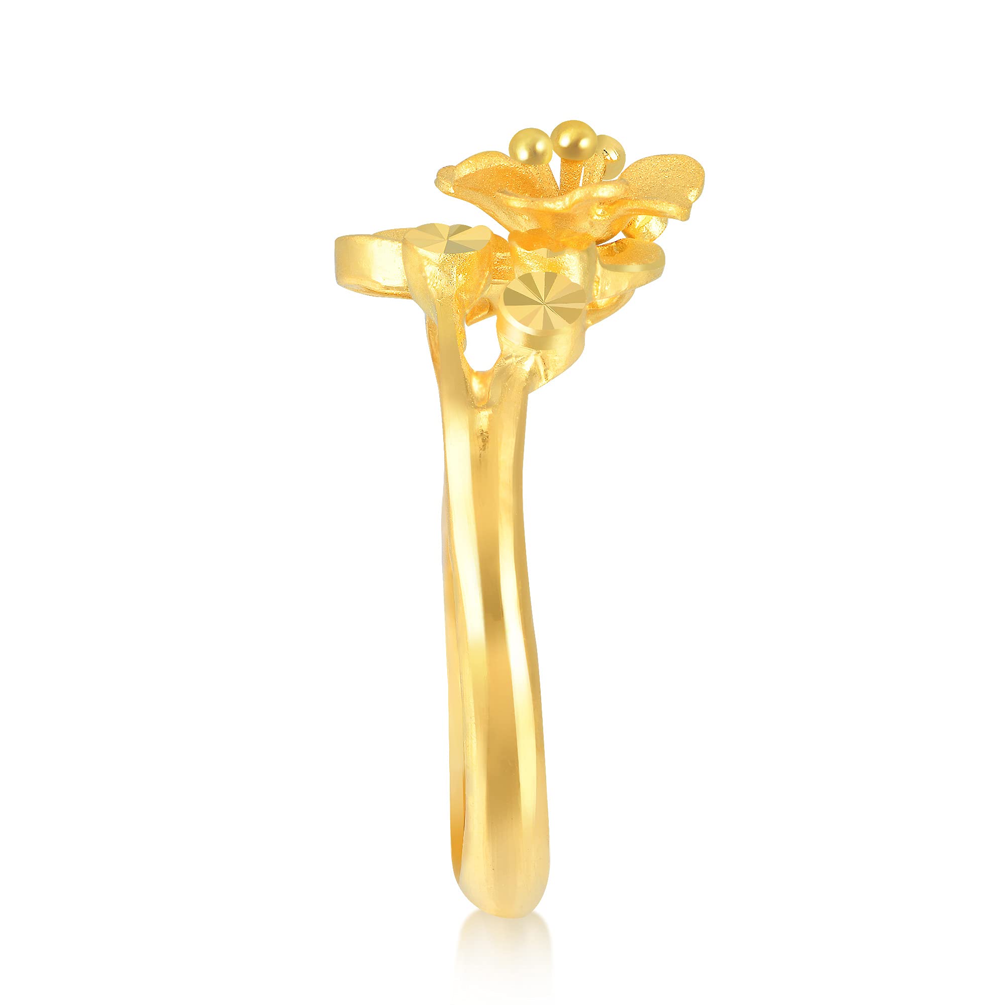 CHOW SANG SANG 999.9 24K Gold Price-by-Weight 3.63g Gold Floral Ring (Adjustable) for Women 69462R