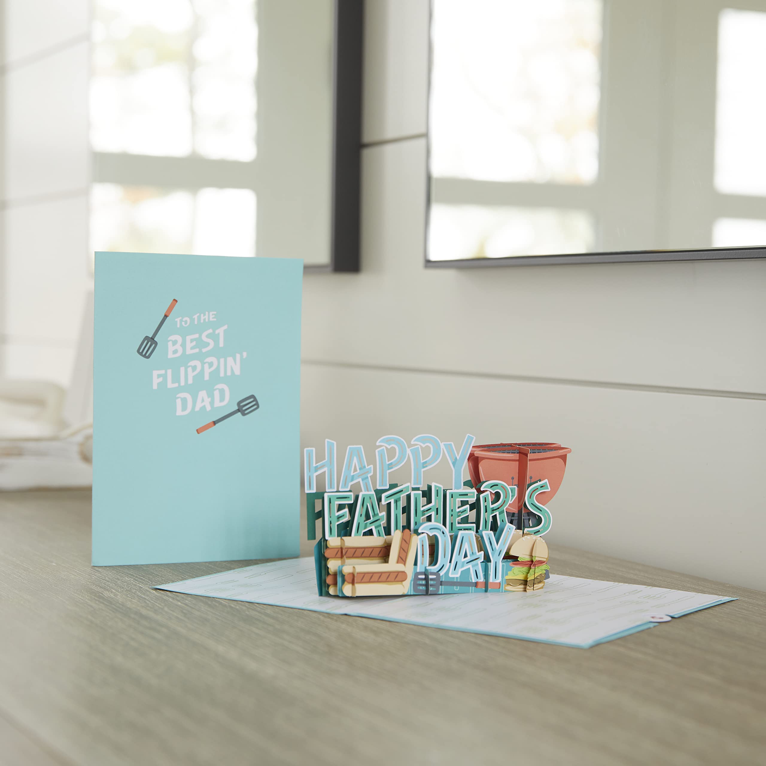 Lovepop Best Flippin’ Dad Father's Day Pop-Up Card – Father’s Day Card – Handcrafted 3D Pop-Up Greeting Card for Him – Father’s Day Love Card, 5 x 7”