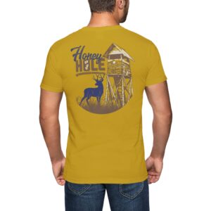 gimmedat honey hole short sleeve deer hunting mens women dad tshirt gift (xx-large)