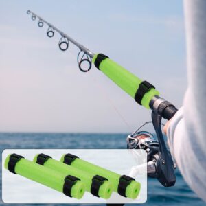 Shitailu 6PCS Fishing Rod Float, Floating Rod Butt Cushion, Fishing Float Tube Accessories, Kayak Fishing Rod Floater for Prevent The Narrow Rod Goes Overboard(Include 12PCS Fastening Straps)