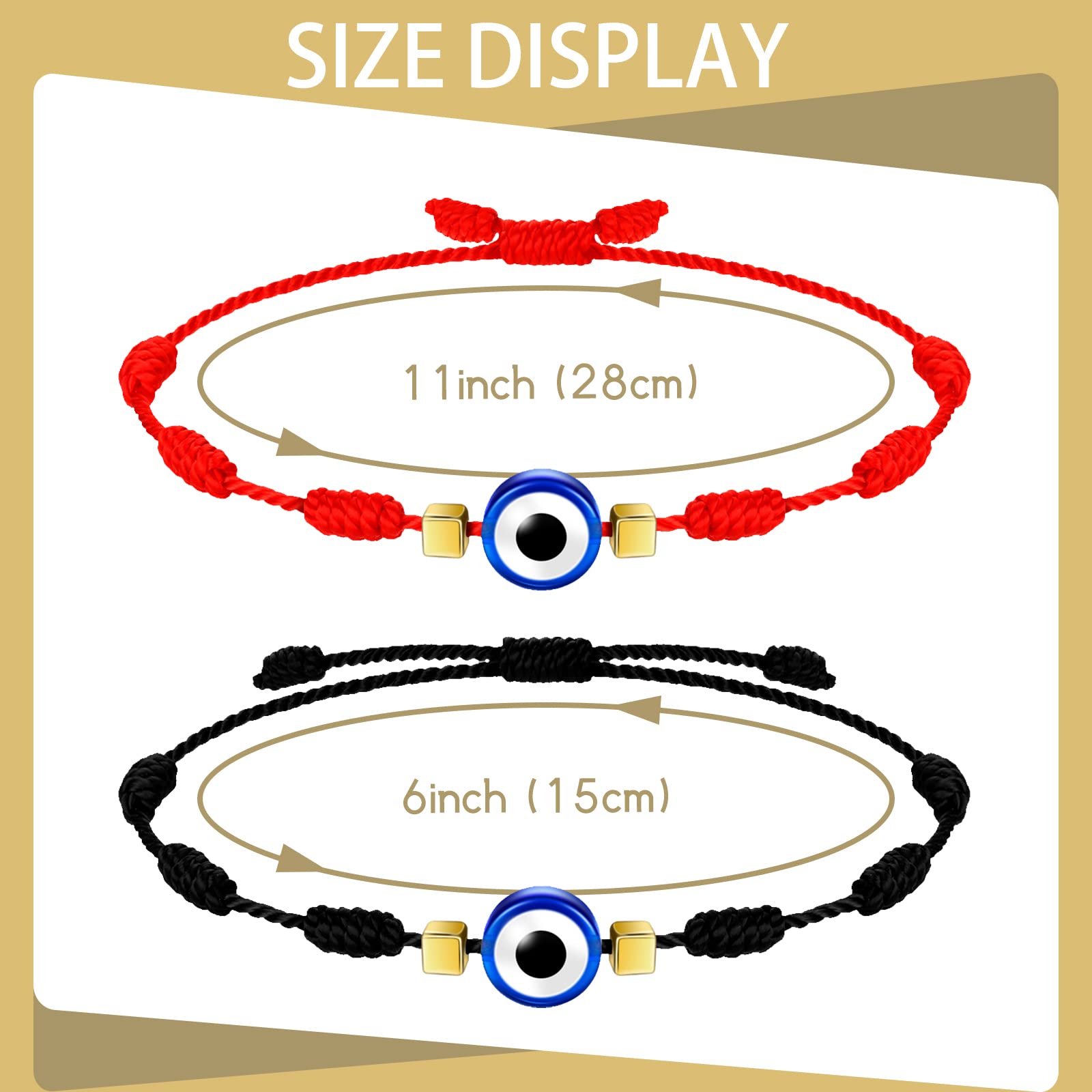 32 Pieces Evil Eye Bracelets Adjustable Evil Eye String Knot Bracelet Good Luck Amulet Bangle Braided Rope Bracelet Evil Eye Charm Strand Bracelet for Women Men(Red, Black, Blue)