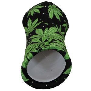 Black Marijuana Leaf Driver 460cc Club Headcover Handmade by BeeJos