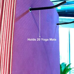 LHRUI Yoga Mat Holder Metal Yoga Mats Organizers Holders, Indoor Studios School Hanging Exercise Pads Billiard Cues Stand with Mounting Accessories, Easy to Install