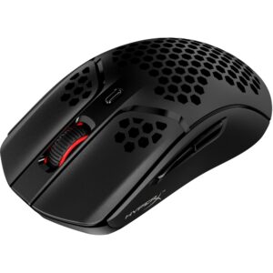 HyperX Pulsefire Haste – Wireless Gaming Mouse – Ultra Lightweight, 61g, 100 Hour Battery Life, 2.4Ghz Wireless, Honeycomb Shell, Hex Design, Up to 16000 DPI, 6 Programmable Buttons – Black, 4P5D7AA