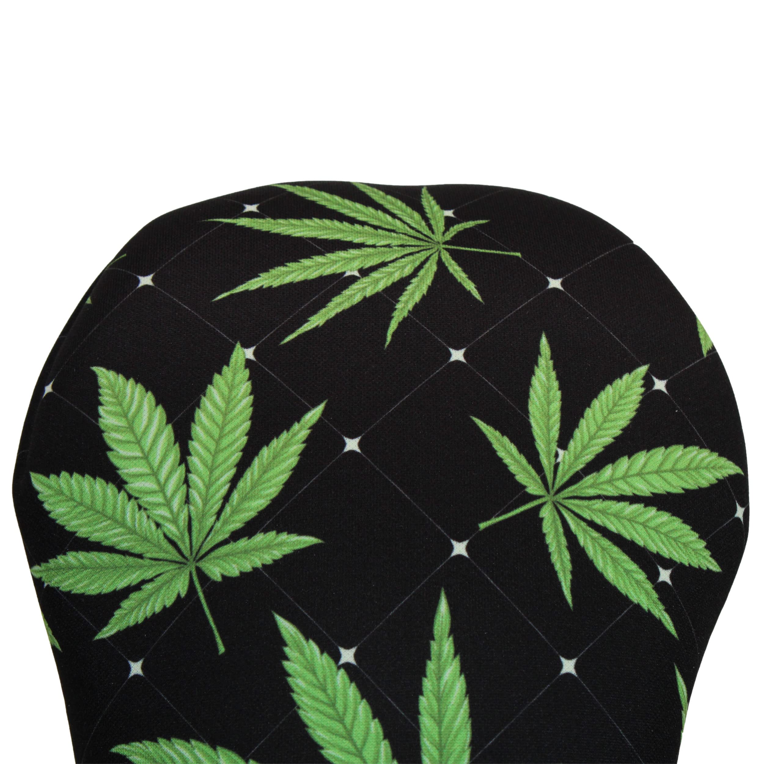 Black Marijuana Leaf Driver 460cc Club Headcover Handmade by BeeJos