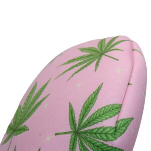 Pink Marijuana Leaf Driver 460cc Club Headcover Handmade by BeeJos