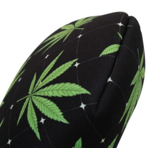 Black Marijuana Leaf Driver 460cc Club Headcover Handmade by BeeJos