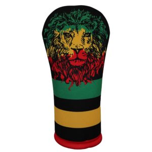 rasta lion driver 460cc club headcover handmade by beejos