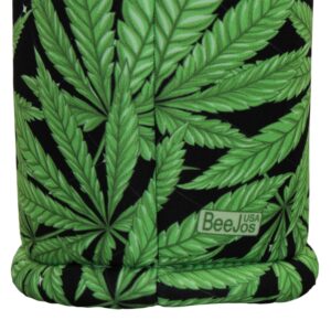 Black Marijuana Leaf Driver 460cc Club Headcover Handmade by BeeJos