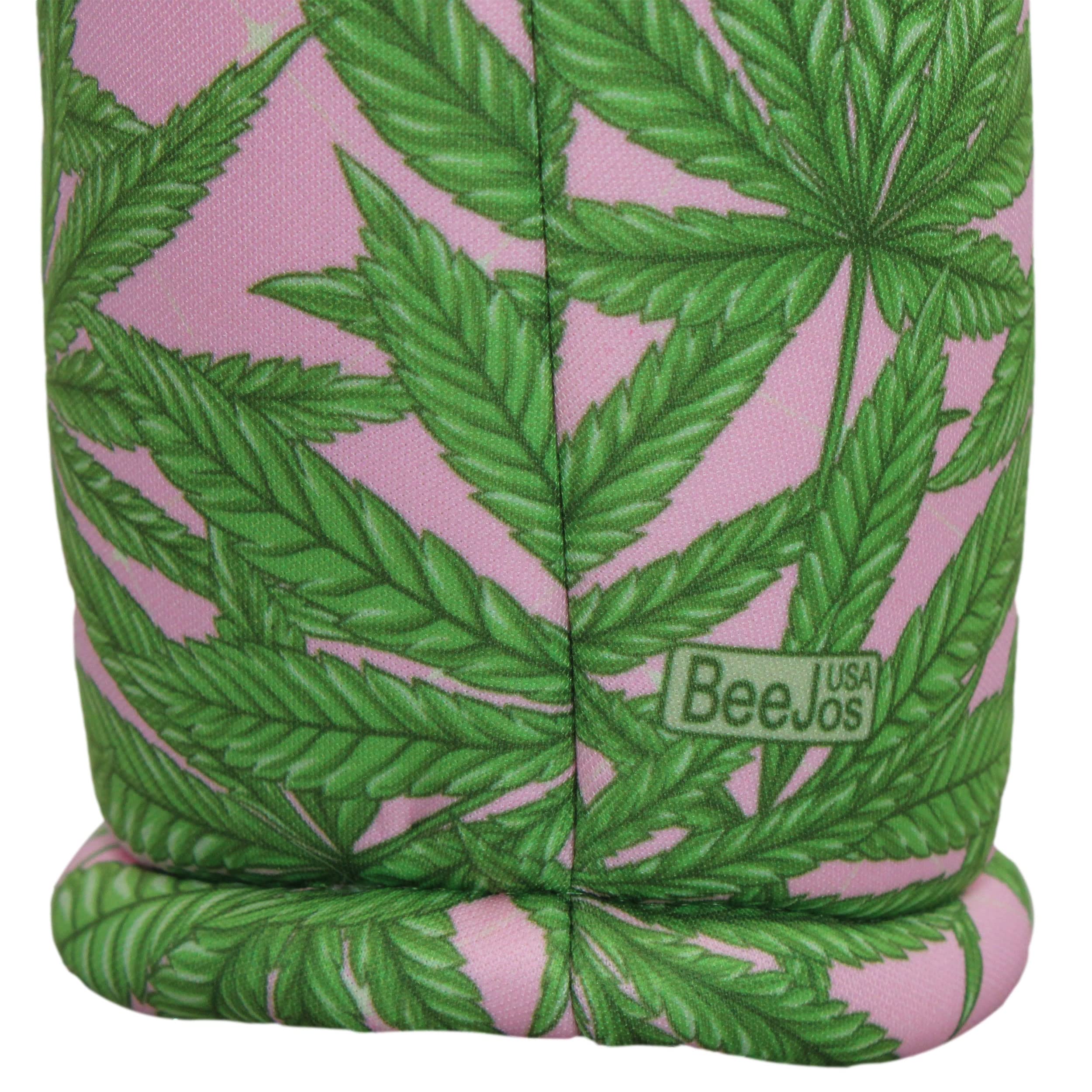 Pink Marijuana Leaf Driver 460cc Club Headcover Handmade by BeeJos