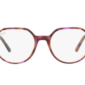 Ray-Ban RX5395 Thalia Square Prescription Eyewear Frames, Brown Violet Havana/Demo Lens, 49 mm