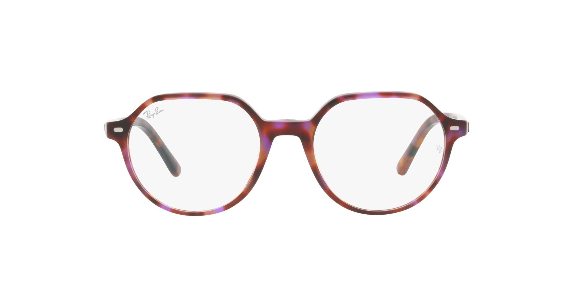 Ray-Ban RX5395 Thalia Square Prescription Eyewear Frames, Brown Violet Havana/Demo Lens, 49 mm