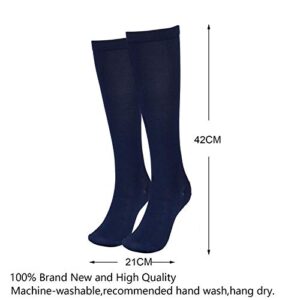 Unisex Medical Compression Socks 3 Pair, Navy