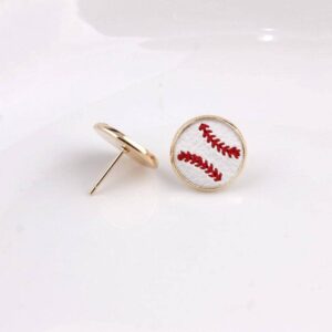 Baseball Earrings Jewelry Baseball Stude Earring Baseball Pendant Dangle Sports Earrings for women (Stud)