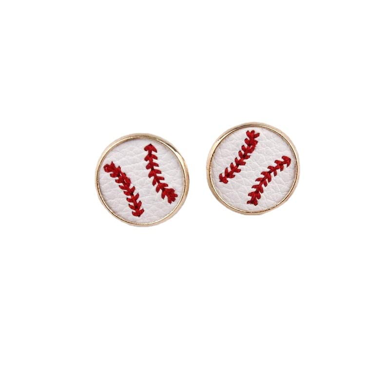 Baseball Earrings Jewelry Baseball Stude Earring Baseball Pendant Dangle Sports Earrings for women (Stud)