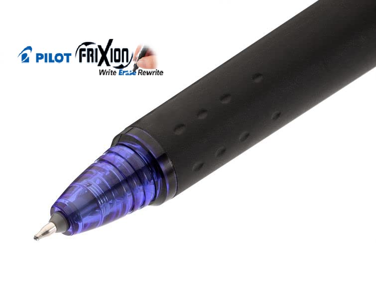 Pilot FriXion Point Clicker 0.5mm, Erasable Gel Needle tip Pens, Extra Fine Point, 6 pack (Navy Blue)