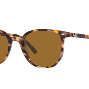 Ray-Ban RB2197 Elliot Square Sunglasses, Havana Brown Grey/Brown Polarized, 50 mm