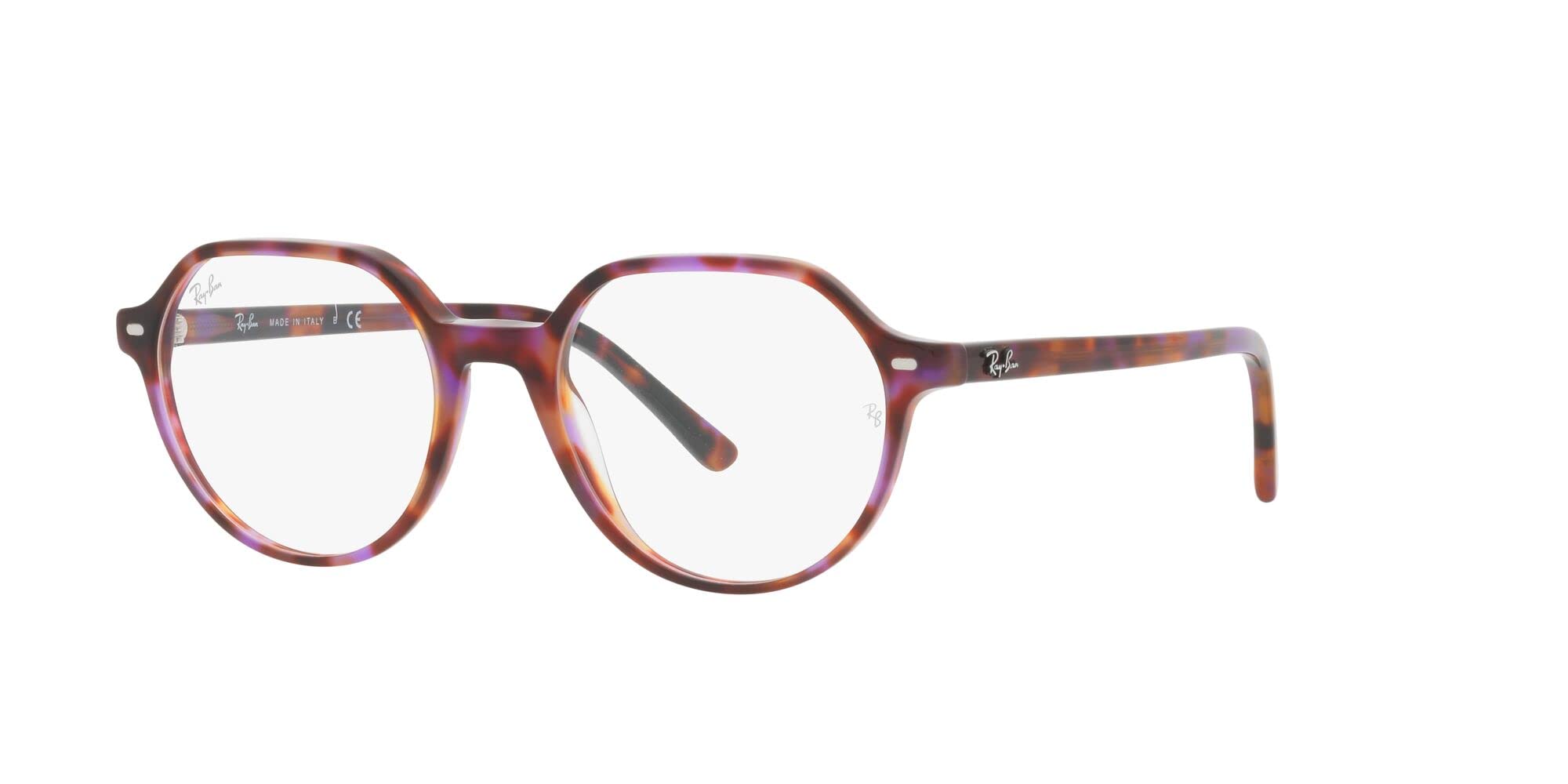 Ray-Ban RX5395 Thalia Square Prescription Eyewear Frames, Brown Violet Havana/Demo Lens, 49 mm