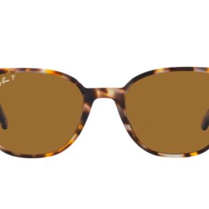 Ray-Ban RB2197 Elliot Square Sunglasses, Havana Brown Grey/Brown Polarized, 50 mm