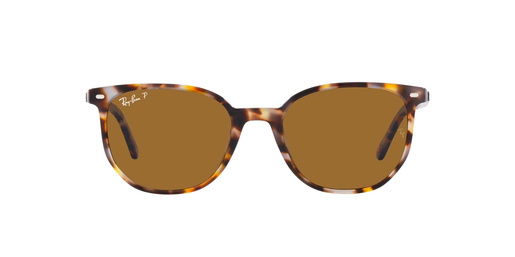 Ray-Ban RB2197 Elliot Square Sunglasses, Havana Brown Grey/Brown Polarized, 50 mm