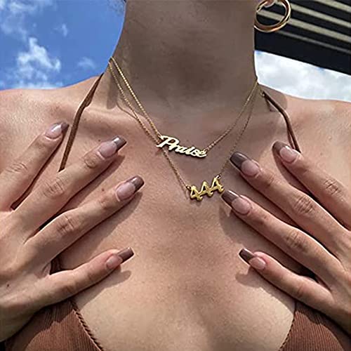 Caiyao 18K Gold & Silver Plated Stainless Steel Angel Number Necklace 111 222 333 444 555 666 777 888 999 Numerology Jewelry for Women-333 Silver