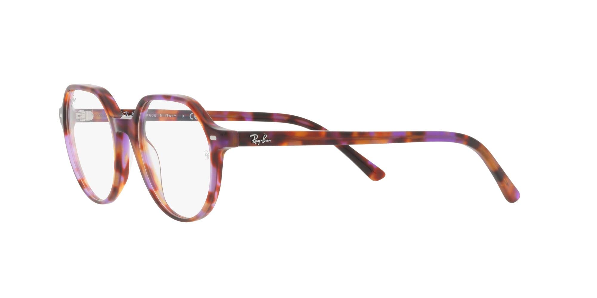 Ray-Ban RX5395 Thalia Square Prescription Eyewear Frames, Brown Violet Havana/Demo Lens, 49 mm