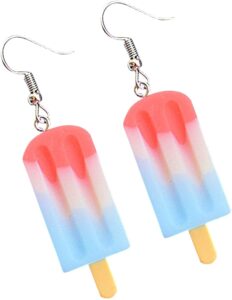 cute earrings weird earrings funny ice popsicle dangle earrings summer sweet earrings for girls women attractive, as shown