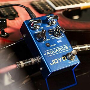 JOYO R-07 Aquarius Digital Delay Pedal Bundle with JP-02 DC 9V 12V 18V Pedal Power Supply