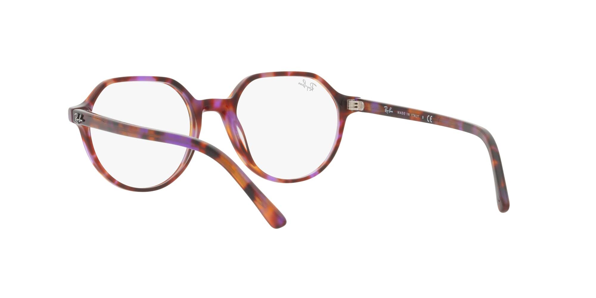 Ray-Ban RX5395 Thalia Square Prescription Eyewear Frames, Brown Violet Havana/Demo Lens, 49 mm