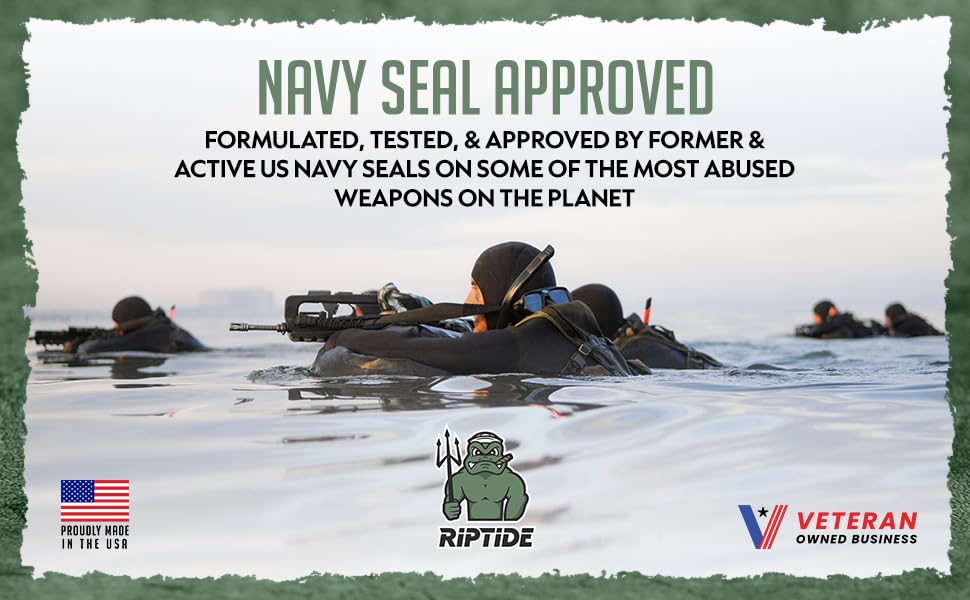 Riptide Armory Advanced Complete Gun Cleaning Kit - Cleans, Lubes, Protects Targeted Long-Lasting Formula - Nano Coat Technology - Veteran Owned & Formulated by Former US Navy Seal (Multi Gun Kit)