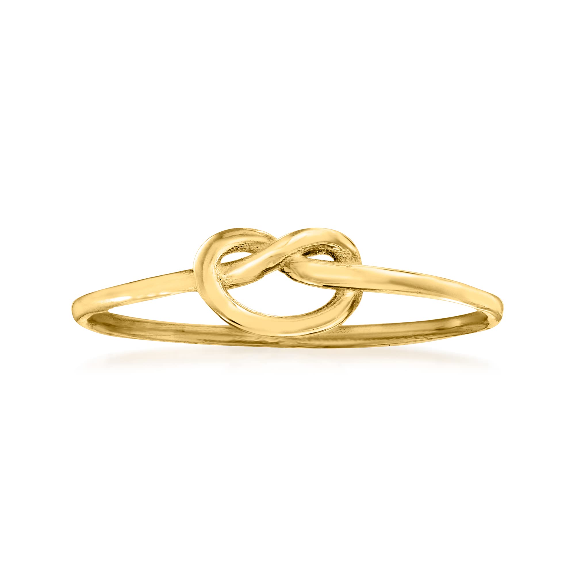 Ross-Simons RS Pure Italian 14kt Yellow Gold Love Knot Ring. Size 8