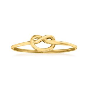 RS Pure by Ross-Simons Italian 14kt Yellow Gold Love Knot Ring. Size 9