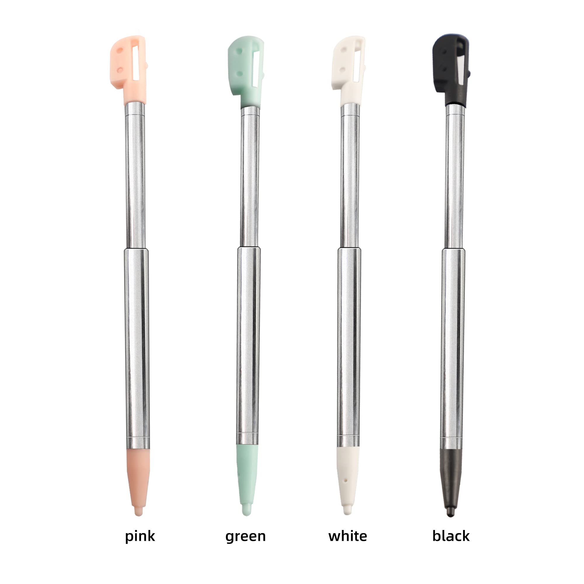 DS Lite Stylus Pen, Metal Retractable Replacement Stylus Compatible with Nintendo DS Lite, 4in1 Combo Touch Styli Pen Set Multi Color for NDSL