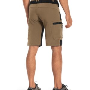 Hiauspor Men's Hiking Cargo Shorts Lightweight Quick Dry Stretch Casual Shorts for Golf Fishing Tactical Outdoor Bike Shorts (Khaki, X-Large)