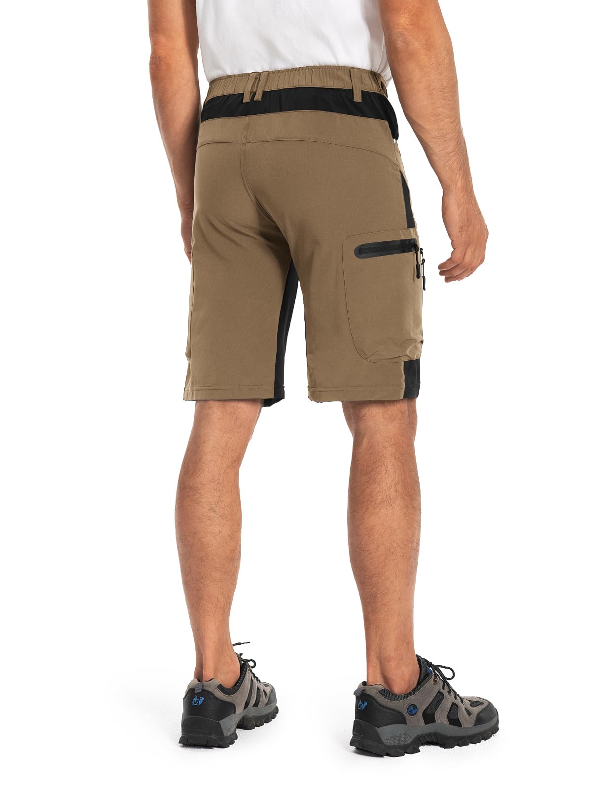 Hiauspor Men's Hiking Cargo Shorts Lightweight Quick Dry Stretch Casual Shorts for Golf Fishing Tactical Outdoor Bike Shorts (Khaki, X-Large)