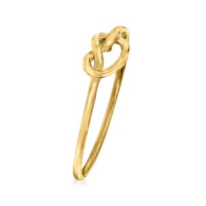 RS Pure by Ross-Simons Italian 14kt Yellow Gold Love Knot Ring. Size 9