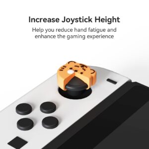 GeekShare Tiger & Seal Thumb Grip Caps, Soft Silicone Joystick Cover Compatible with Nintendo Switch/OLED/Switch Lite,4PCS